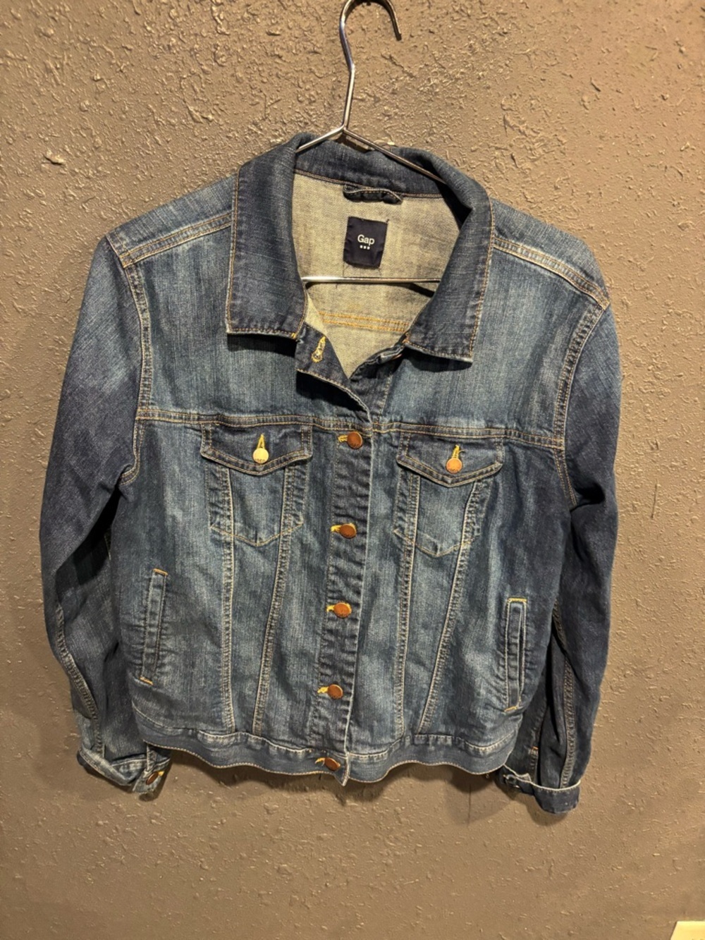GAP Medium Blue Washed Denim Jacket
